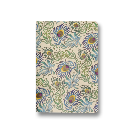 Kartos A5 soft cover journal with peacock design, featuring a vibrant peacock illustration on the front cover.