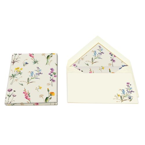Kartos Wild Flowers portfolio featuring vibrant floral designs on a high-quality stationery cover
