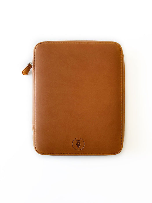 Eng Leather Co. - 9 Slot Apple Leather Pen Case Camel (Vegan) - Papier Plume