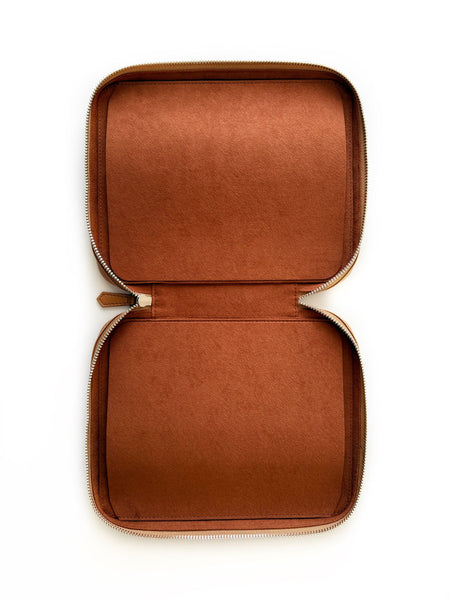 Eng Leather Co. - 9 Slot Apple Leather Pen Case Camel (Vegan) - Papier Plume