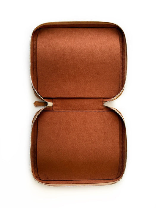 Eng Leather Co. - 9 Slot Apple Leather Pen Case Camel (Vegan) - Papier Plume