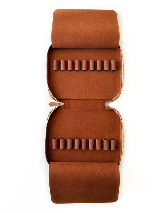 Eng Leather Co. - 18 Slot Apple Leather Pen Case Camel (Vegan) - Papier Plume