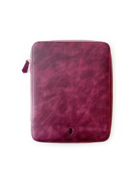 Eng Leather Co. - 18 Slot Leather Pen Case Dark Lavender - Papier Plume