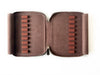 Eng Leather Co. 18-slot leather pen case in galaxy design, crafted for stylish storage of multiple pens and writing instruments.
