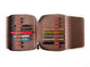 Eng Leather Co. 18-slot leather pen case in galaxy-inspired design, showcasing a sleek, organized storage solution for writing instruments.
