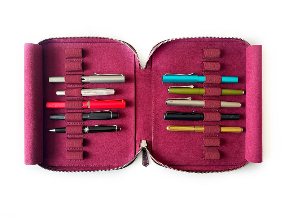 Eng Leather Co. - 18 Slot Leather Pen Case Northen Galaxy Light - Papier Plume