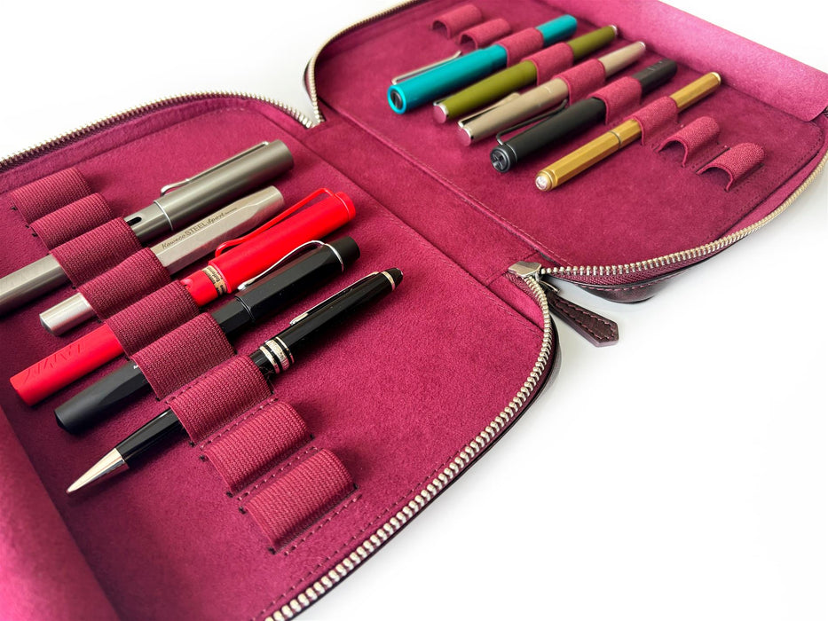 Eng Leather Co. - 18 Slot Leather Pen Case Northen Galaxy Light - Papier Plume