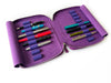 Eng Leather Co. - 18 Slot Leather Pen Case Violet - Papier Plume