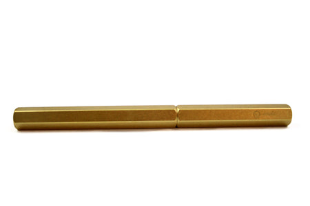 Y Studio Classic Revolve brass rollerball pen with sleek design and polished finish.