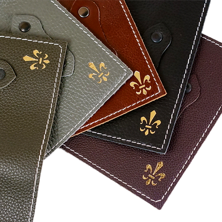 Refillable Italian leather latch journal or 2025 daily planner in large size, featuring a sophisticated design and secure closure.
