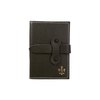 Large Italian leather refillable latch journal or 2025 planner by Il Cartiglio, featuring dark green cover and daily planning pages.