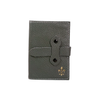 Large Italian leather refillable latch journal and 2025 daily planner by Il Cartiglio with grey cover and elegant design.