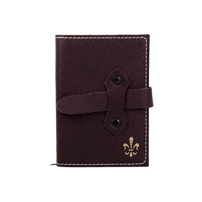 Large purple Italian leather refillable latch journal or 2025 planner by Il Cartiglio with a secure latch and elegant design.