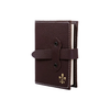 Large purple Italian leather refillable latch journal or 2025 planner by Il Cartiglio, with pages and a secure latch closure.