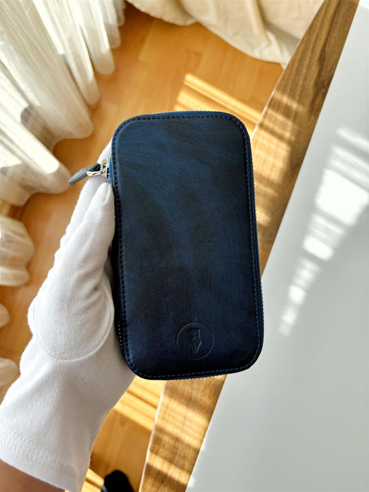 Eng Leather Co. - 3 Slot - Leather Pen Case Blue Galaxy - Papier Plume