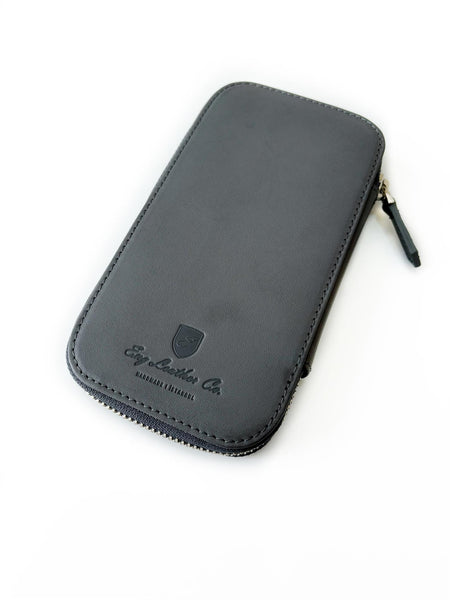 Eng Leather Co. - 3 Slot - Leather Pen Case Mineral Grey - Papier Plume
