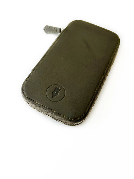 Eng Leather Co. - 3 Slot - Leather Pen Case Natural Olive - Papier Plume