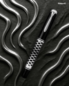 Pelikan Souverän M805 metal sleeve fountain pen with gold accents and smooth black resin body, close-up shot.