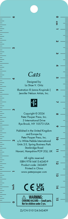 Cat's Beaded Bookmark - Papier Plume