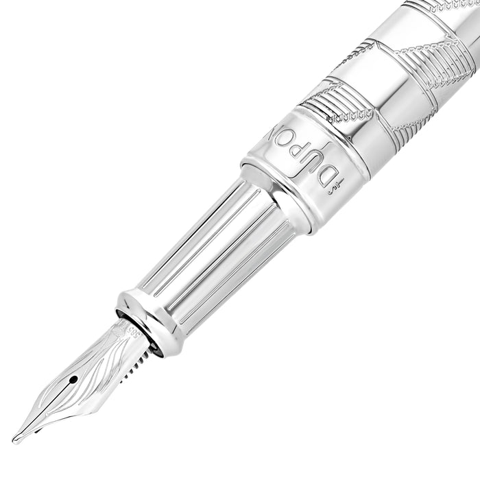 S.T. Dupont Line D Eternity Monogram 1872 - Fountain Pen- Silver - Papier Plume