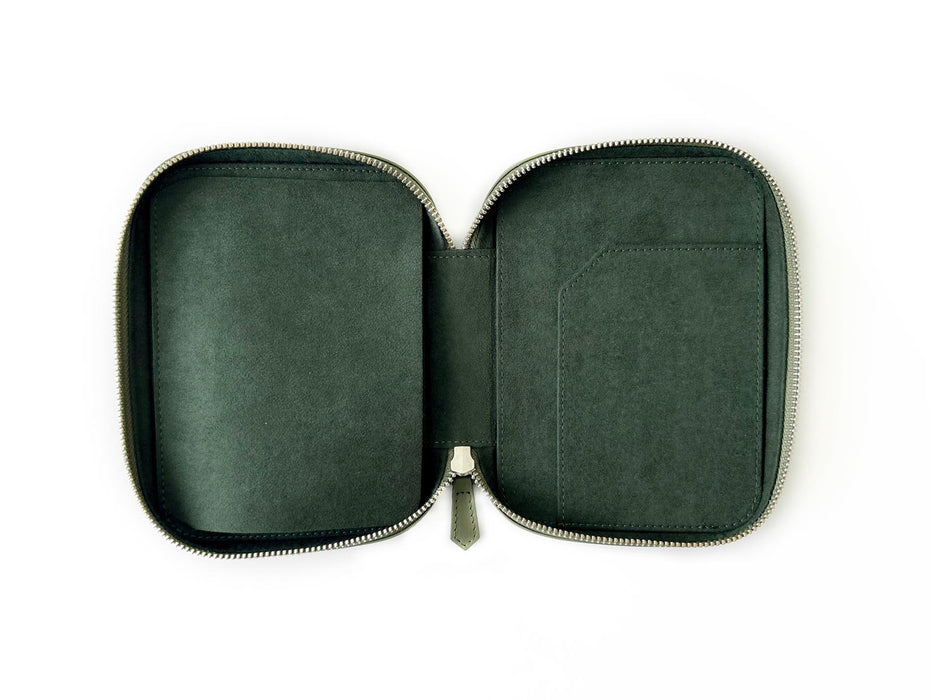 Eng Leather Co. - 4 Slot Leather A6 Pen Case - Dark Olive Green - Papier Plume