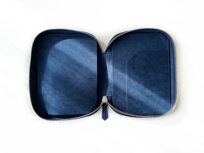 Eng Leather Co. - 4 Slot Leather A6 Pen Case - Navy Blue - Papier Plume