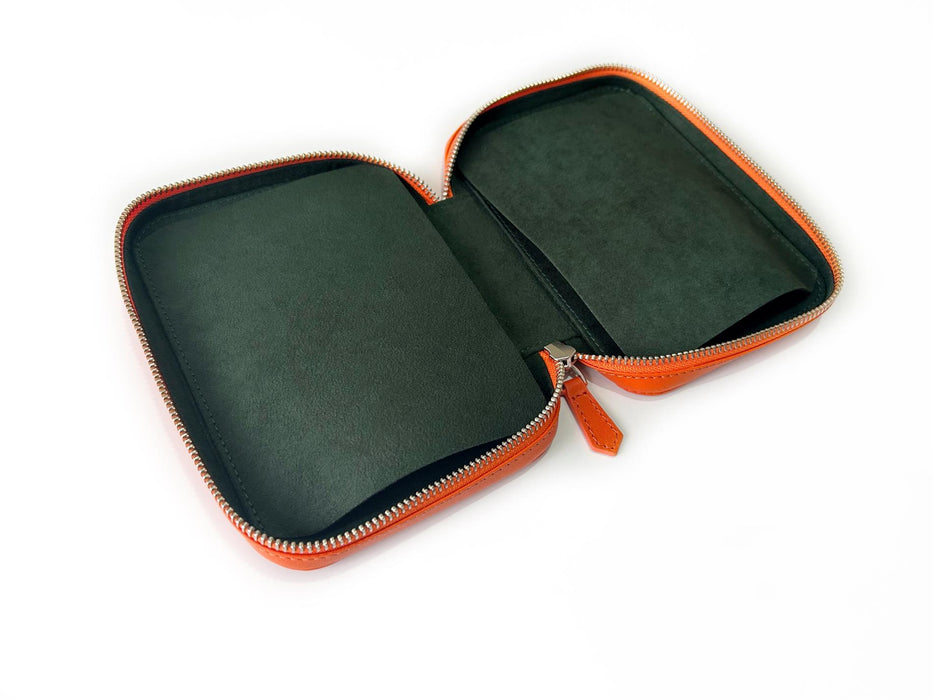 Eng Leather Co. - 4 Slot Leather A6 Pen Case - Pumpkin - Papier Plume