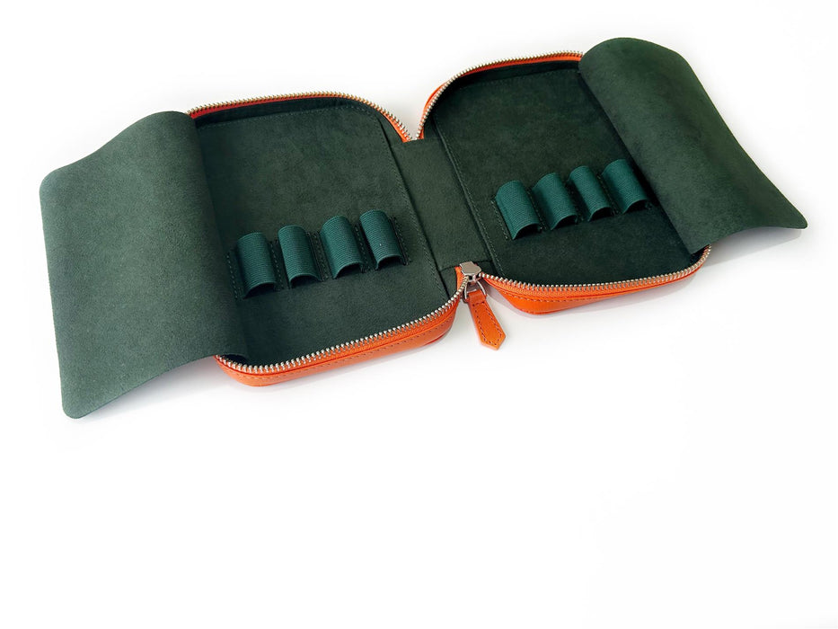 Eng Leather Co. - 4 Slot Leather A6 Pen Case - Pumpkin - Papier Plume