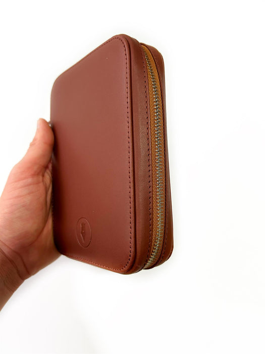 Eng Leather Co. - 4 Slot Leather A6 Pen Case - Walnut Brown - Papier Plume