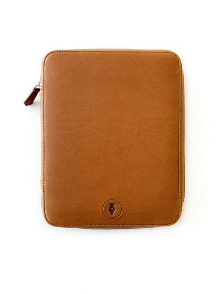 Eng Leather Co. - 8 Slots Apple Leather A6 Pen Case Camel (Vegan) - Papier Plume