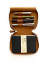 Eng Leather Co. - 4 Slots Apple Leather A6 Pen Case Camel (Vegan) - Papier Plume