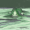 Papier Plume Swamp Mermaid sticker featuring a whimsical mermaid design in swamp-inspired colors