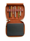 Eng Leather Co. - 9 Slot Apple Leather Pen Case Camel (Vegan) - Papier Plume