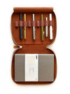 Eng Leather Co. - 9 Slot Apple Leather Pen Case Camel (Vegan) - Papier Plume