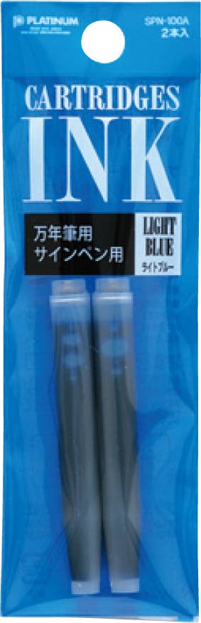 Luxury Brands of America Platinum Preppy Ink Cartridge in black, compatible with Preppy pens, shown in close-up image.