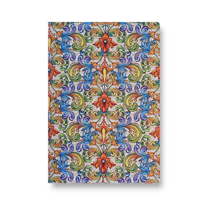 Kartos soft cover A5 Flores journal with floral design, featuring a smooth cover and lined pages for writing and note-taking.