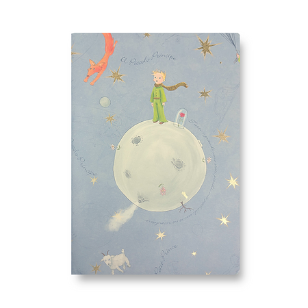 Kartos soft cover A6 journal featuring The Little Prince design with whimsical illustrations and a compact, portable size.