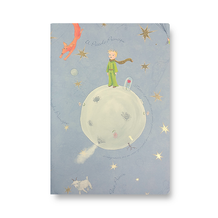 Kartos soft cover A6 journal featuring The Little Prince design with whimsical illustrations and a compact, portable size.
