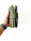 Eng Leather Co. - A6 Size - Leather Notebook Cover Jungle Green - Papier Plume