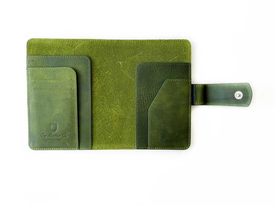 Eng Leather Co. - A6 Size - Leather Notebook Cover Jungle Green - Papier Plume