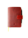 Eng Leather Co. - A6 Size - Leather Notebook Cover Flat Burgundy - Papier Plume