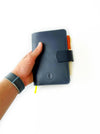 Eng Leather Co. - A6 Size - Leather Notebook Cover Navy Blue - Papier Plume