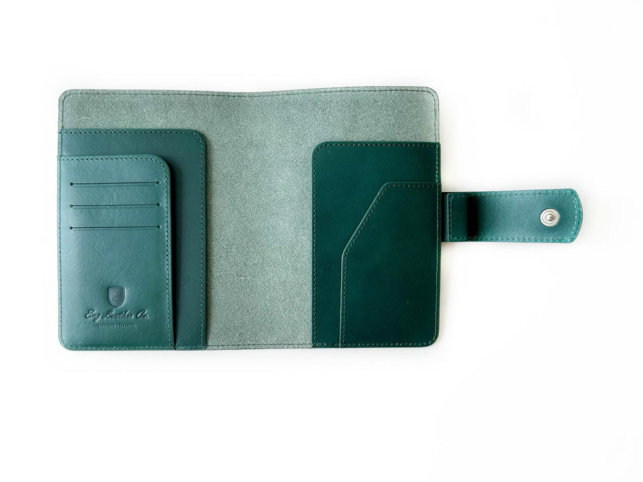 Eng Leather Co. - A6 Size - Leather Notebook Cover NorthenGreen - Papier Plume