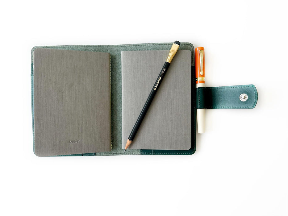 Eng Leather Co. - A6 Size - Leather Notebook Cover NorthenGreen - Papier Plume