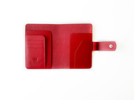 Eng Leather Co. - A6 Size - Leather Notebook Cover Ruby Red - Papier Plume