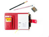 Eng Leather Co. - A6 Size - Leather Notebook Cover Ruby Red - Papier Plume