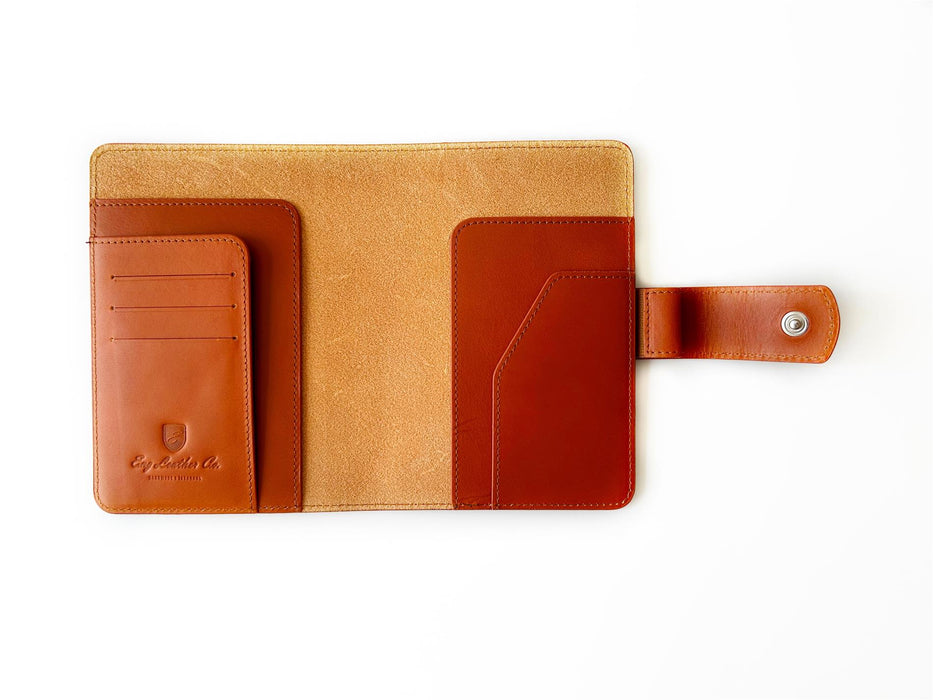 Eng Leather Co. - A6 Size - Leather Notebook Cover Sunrise Orange - Papier Plume