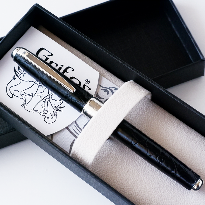 Grifos - Alligator Leather Black - Fountain Pen - Papier Plume