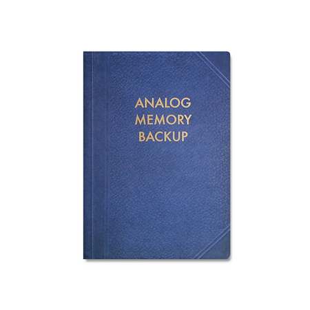 Papier Plume Analog Memory Backup journal with lined pages and vintage-inspired cover for handwritten notes and reflections.