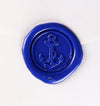 Brass wax seal with anchor symbol, crafted for sealing documents and adding a vintage touch to stationery.